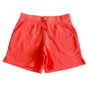 Talbots Neon Orange Jersey Shorts XS | 6”‎ Inseam Pull-On Drawstring